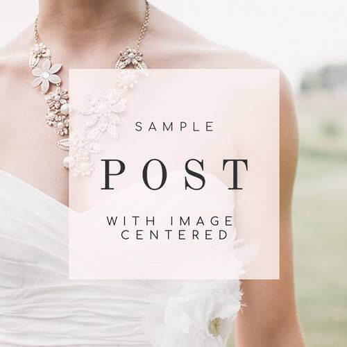 Sample post with centered image